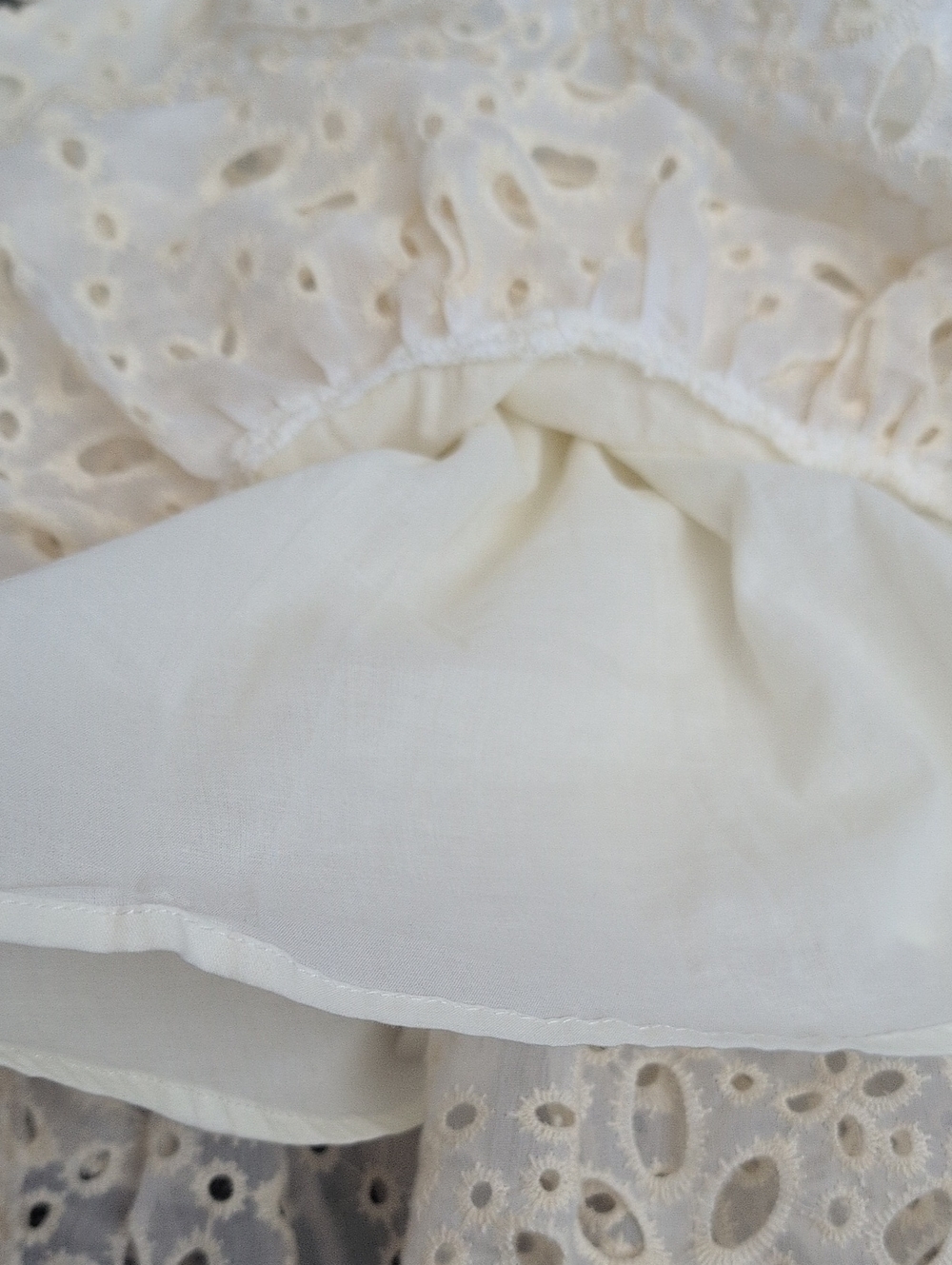 NWT Avantlook Ivory Cotton Eyelet Cut Out dress Small - Picture 12 of 13